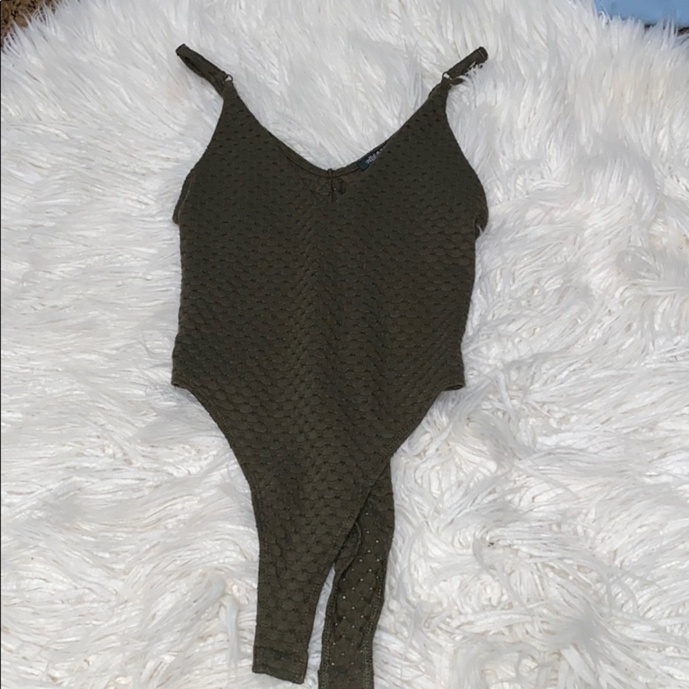 wildfable army green body suit